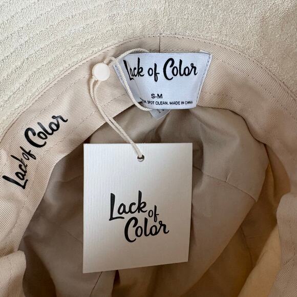 Lack Of Color Wave Bucket Beige Terry Hat S/M - Picture 3 of 3